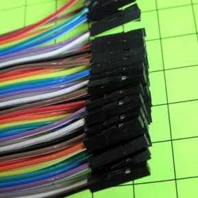 Провода для макетирования (40шт) в виде цветного шлейфа, 30см, разъем-штырь BLS-1